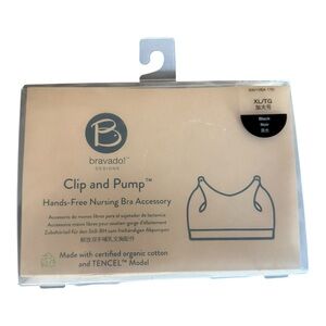 Bravado Designs Clip and Pump Hands-Free Nursing‎ Bra Accessory Black XL